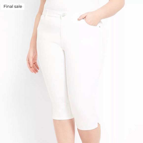 Lane Bryant Signature Fit Pedal Pant/Crop - White - Picture 2 of 6